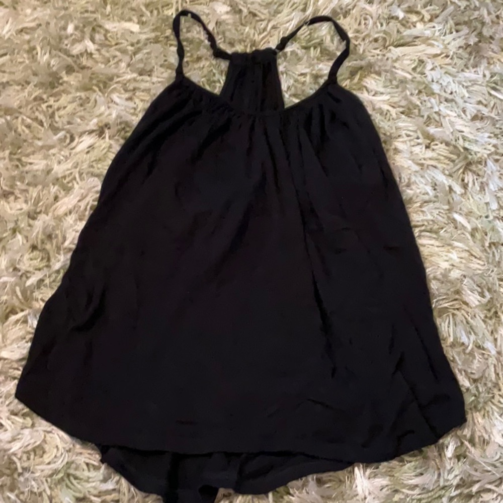 Black soft tank top